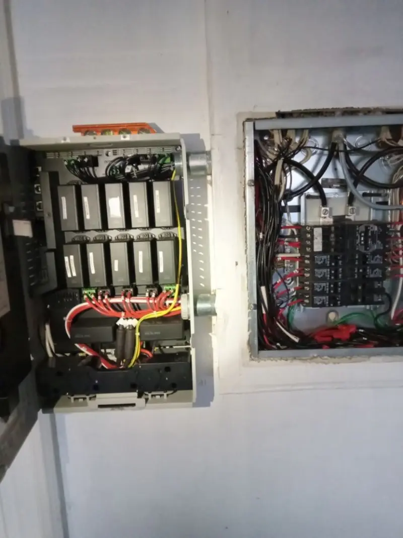 Electrical panel upgrade completed for Security Camera Wiring in Summit